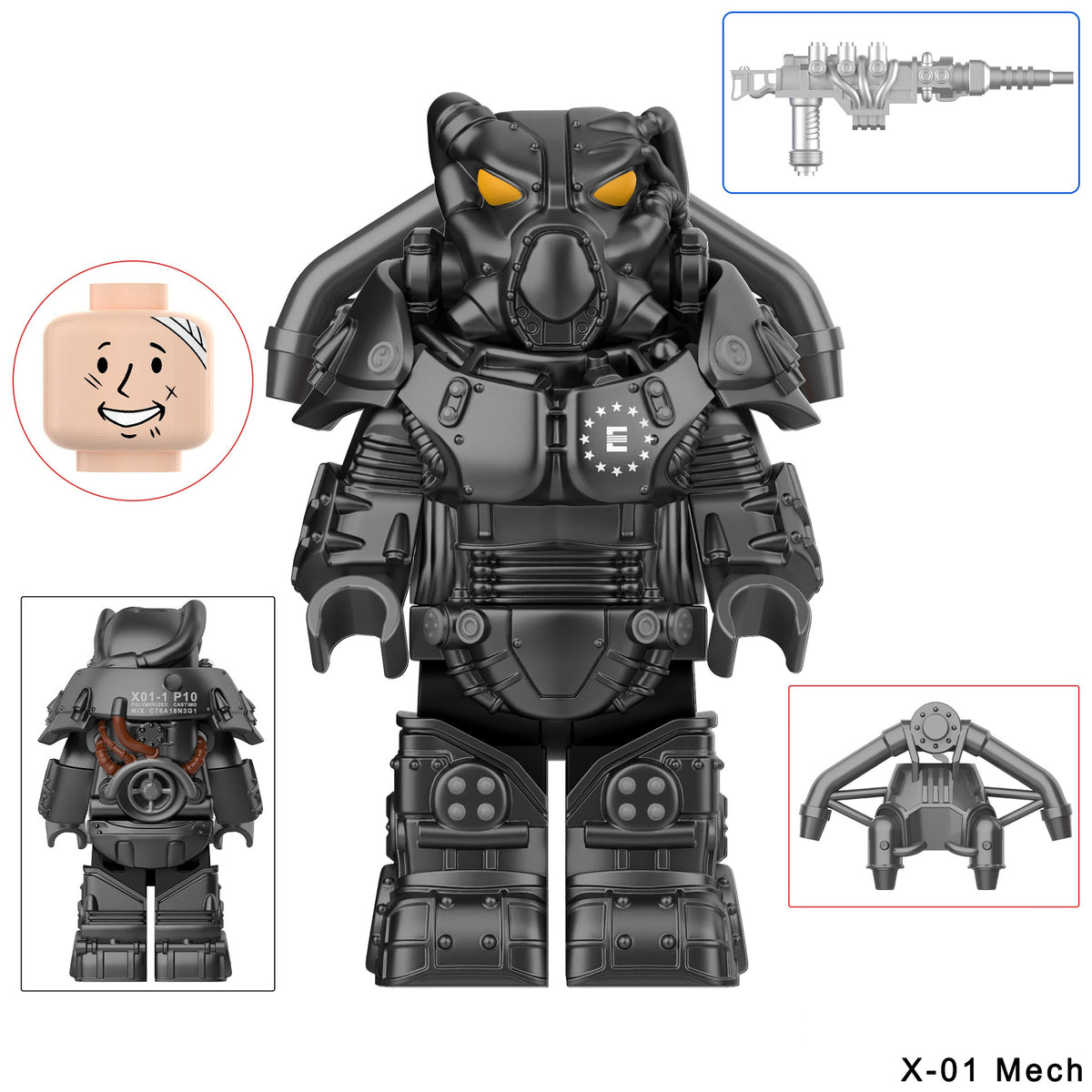 Fallout X-01 Power Armor Assortment Custom Minifigures