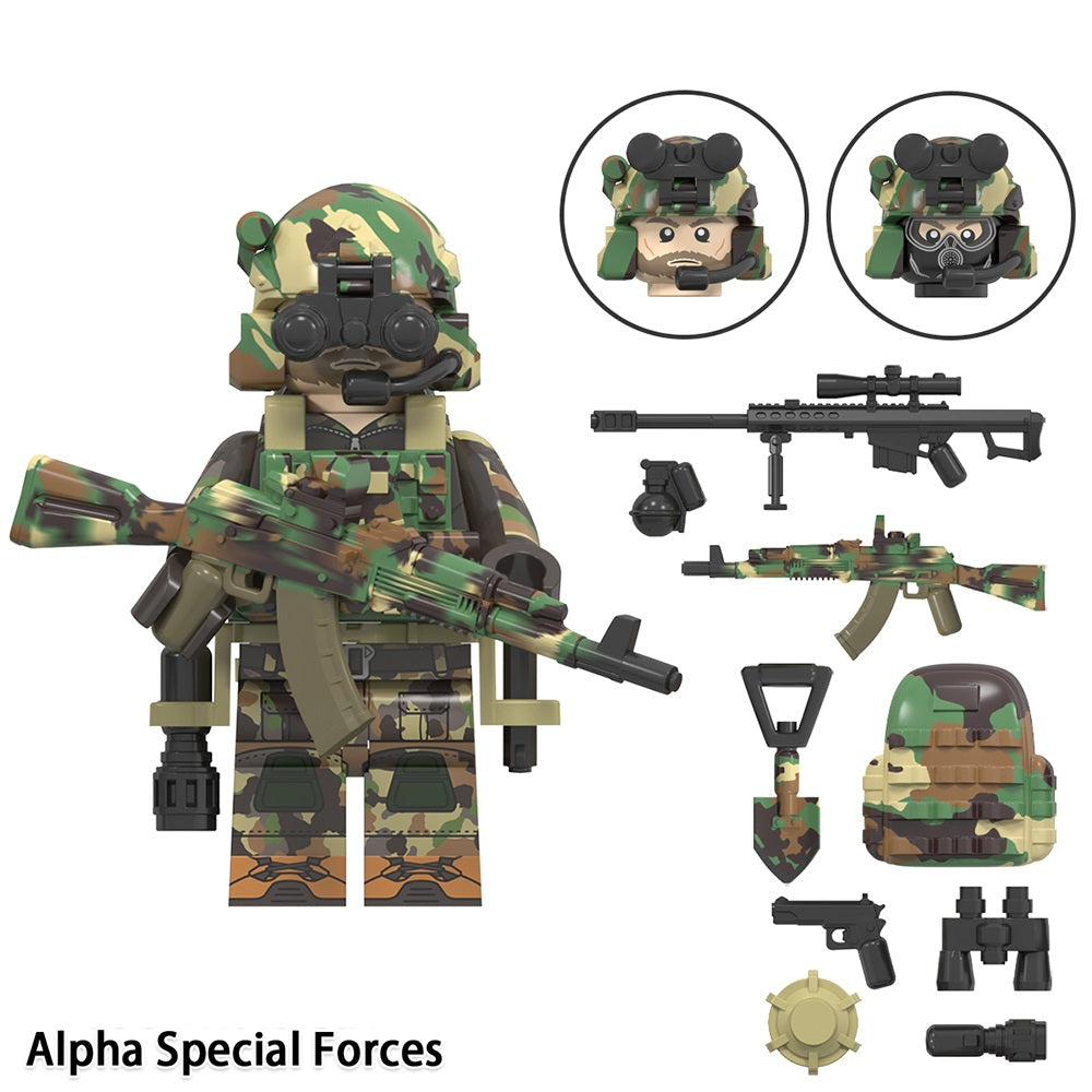 Special Forces Army Commandos Variations Custom Minifigures + Accessories