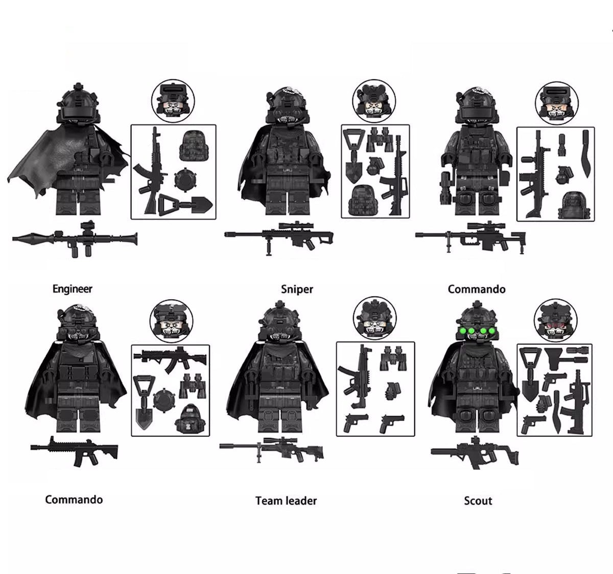 Special Forces Army Commandos Variations Custom Minifigures + Accessories 3