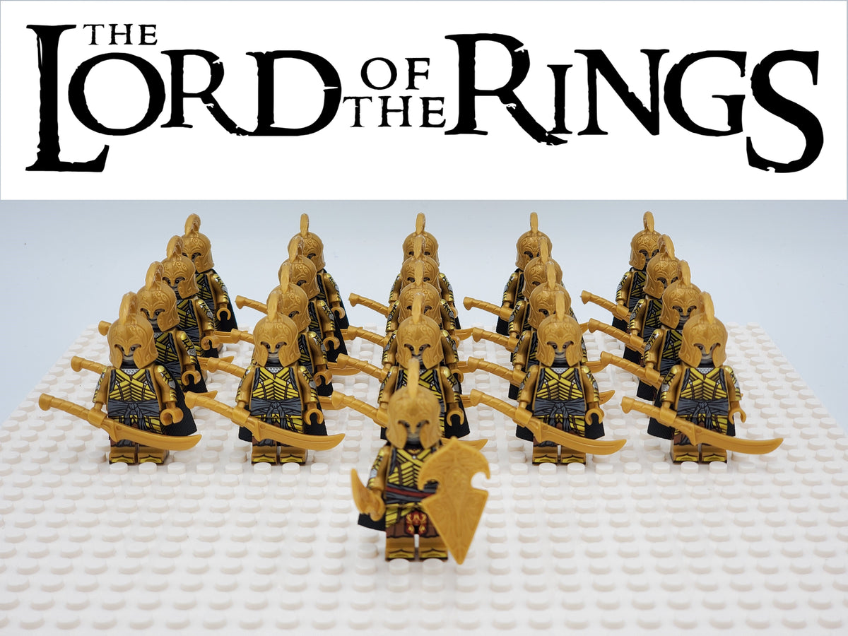 LOTR High Elves Warrior Swords Infantry Army 21 Minifigures Set