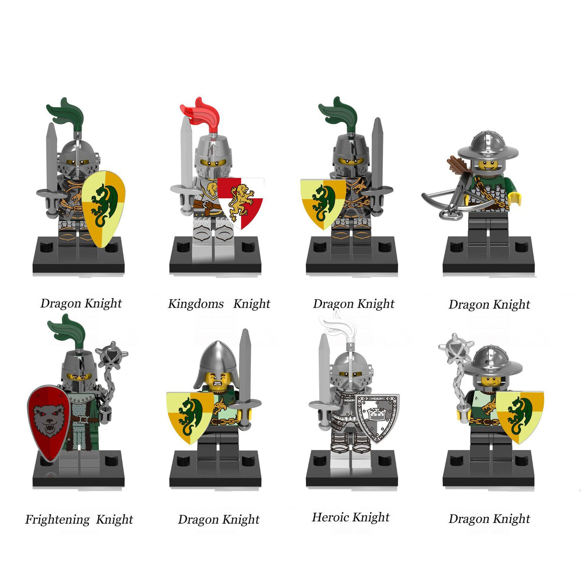 Medieval Knights Soldiers Army Custom Minifigures 2 XH