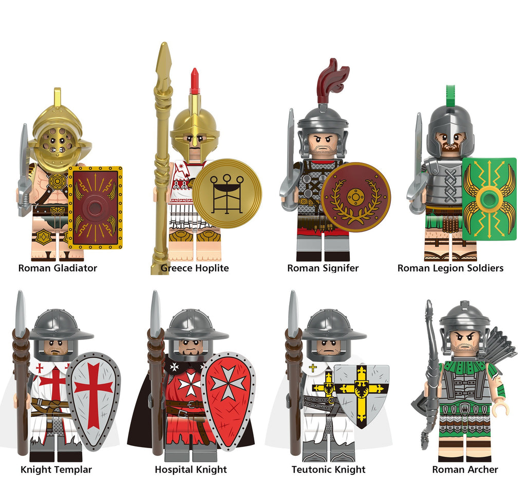 Medieval Knights Soldiers Army Custom Minifigures 5 XH