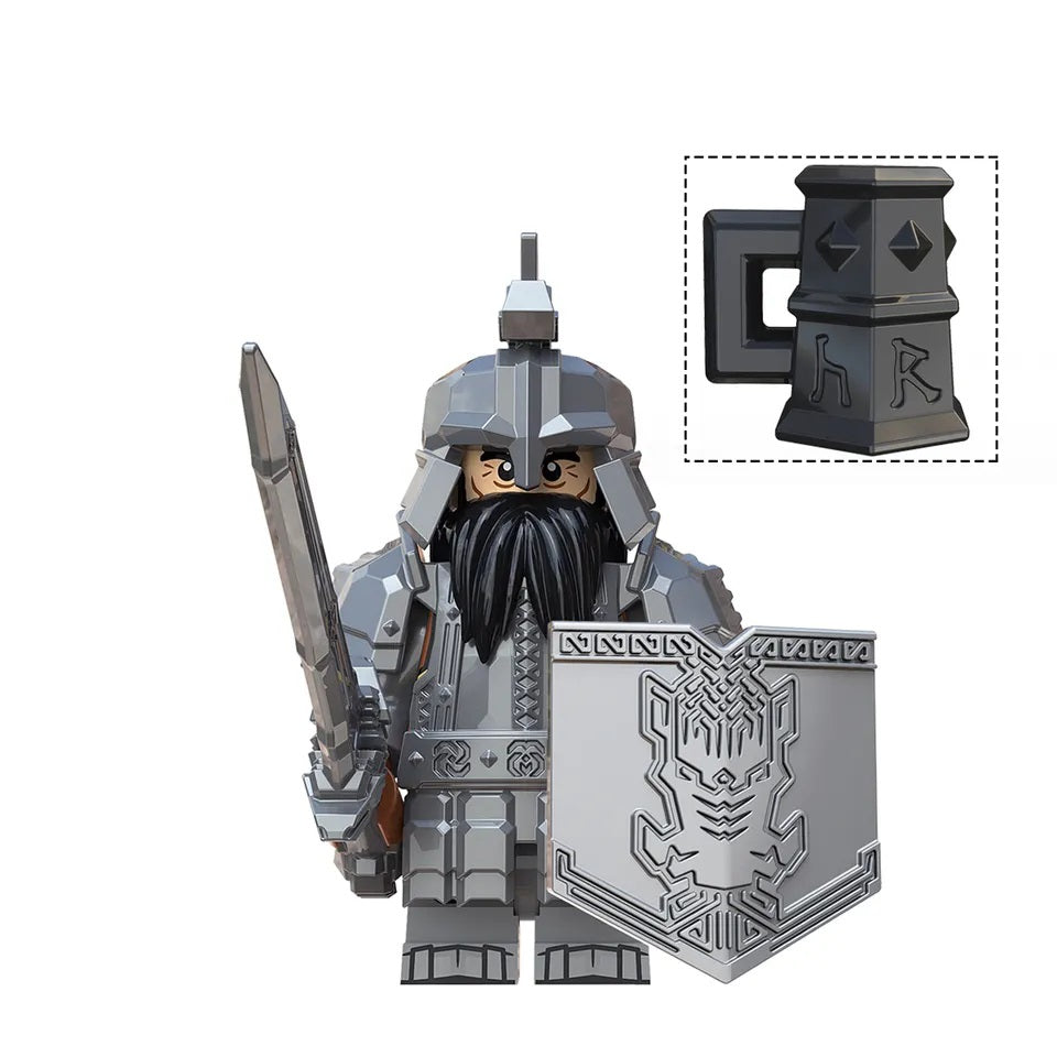 LOTR Iron Hill Dwarves Mountain Dwarves Army Infantry Minifigures