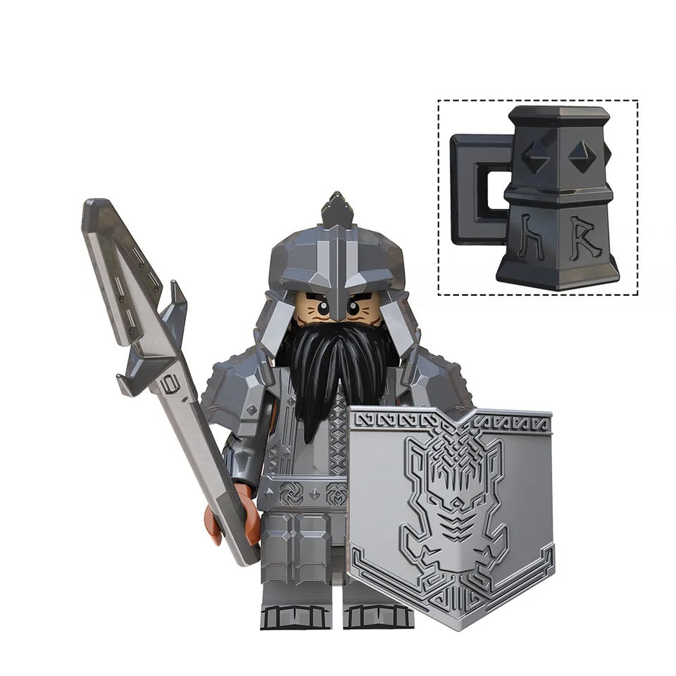 LOTR Iron Hill Dwarves Mountain Dwarves Army Infantry Minifigures