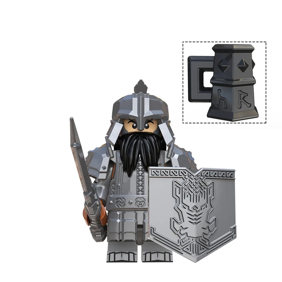 LOTR Iron Hill Dwarves Mountain Dwarves Army Infantry Minifigures