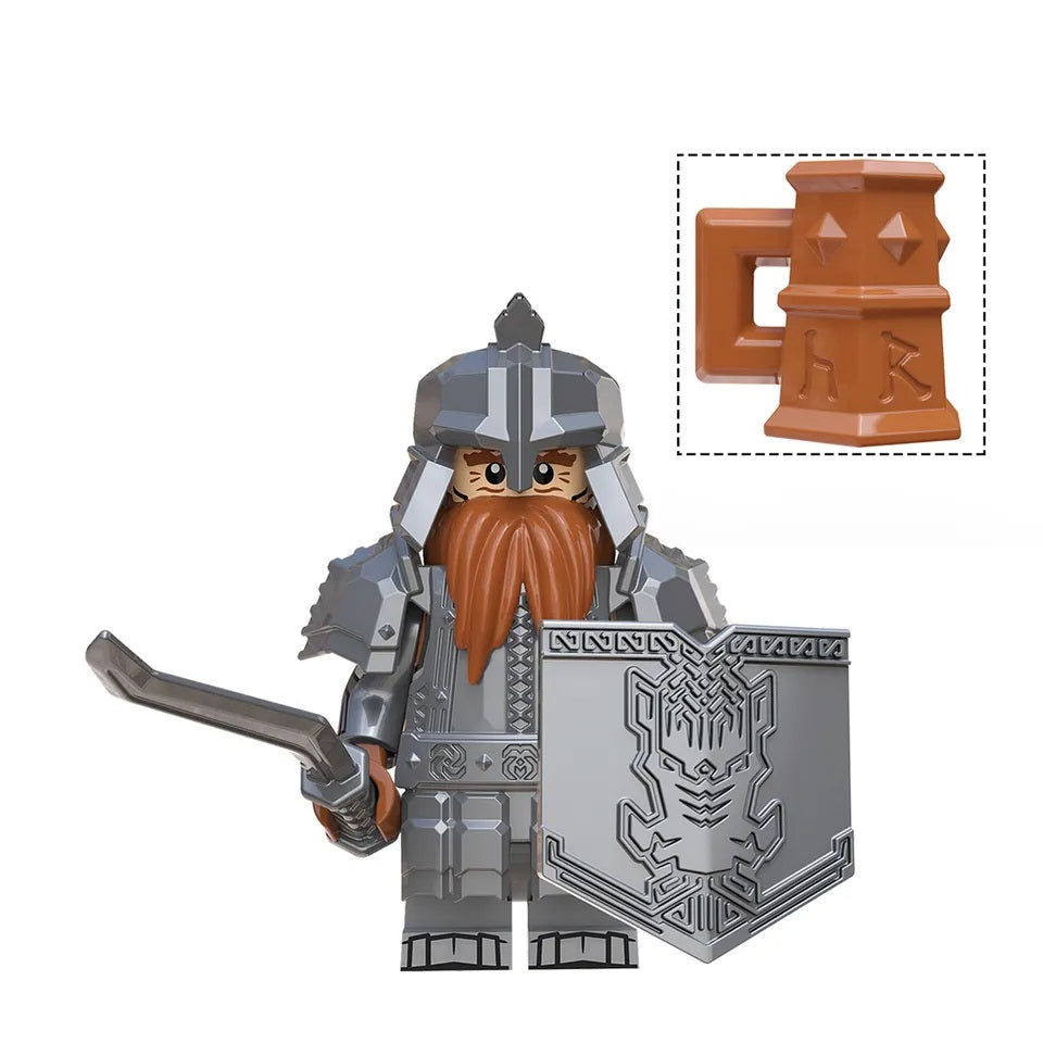 LOTR Iron Hill Dwarves Mountain Dwarves Army Infantry Minifigures