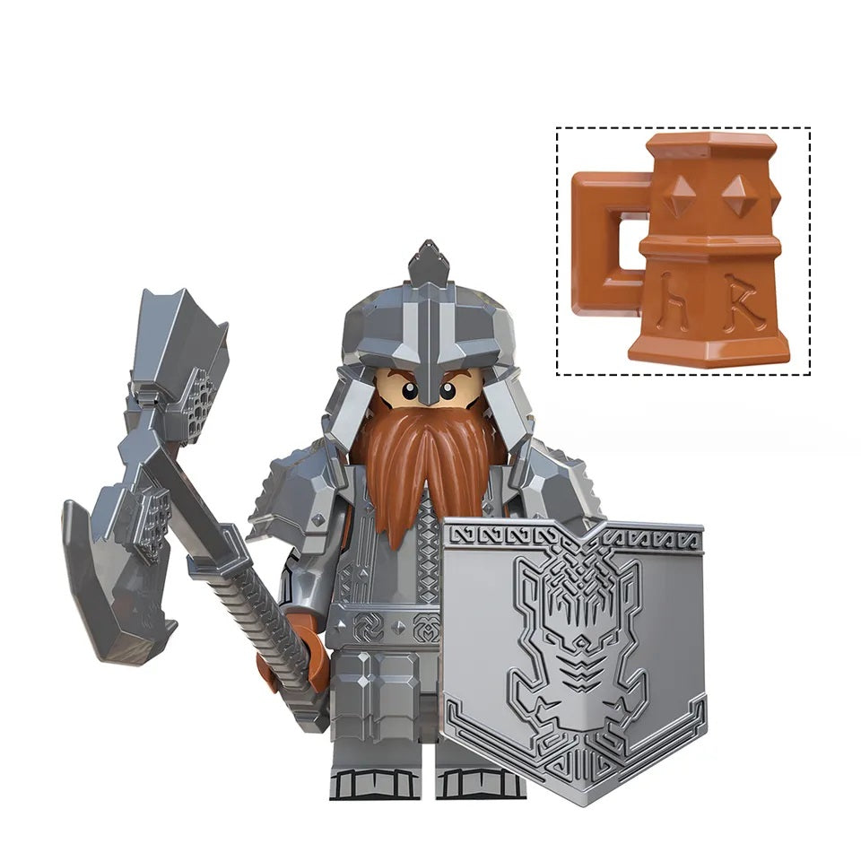 LOTR Iron Hill Dwarves Mountain Dwarves Army Infantry Minifigures