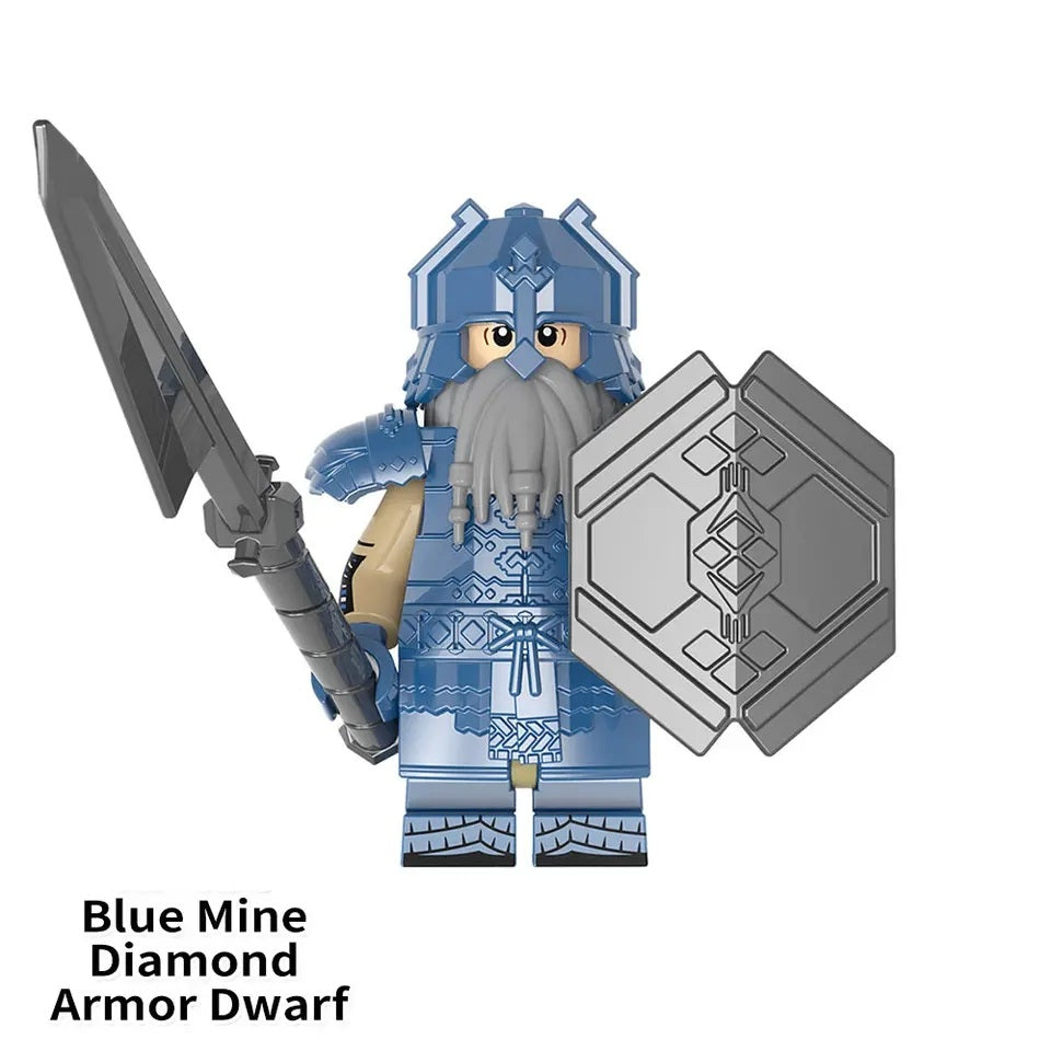 LOTR Iron Hill Dwarves Mountain Dwarves Army Infantry Minifigures