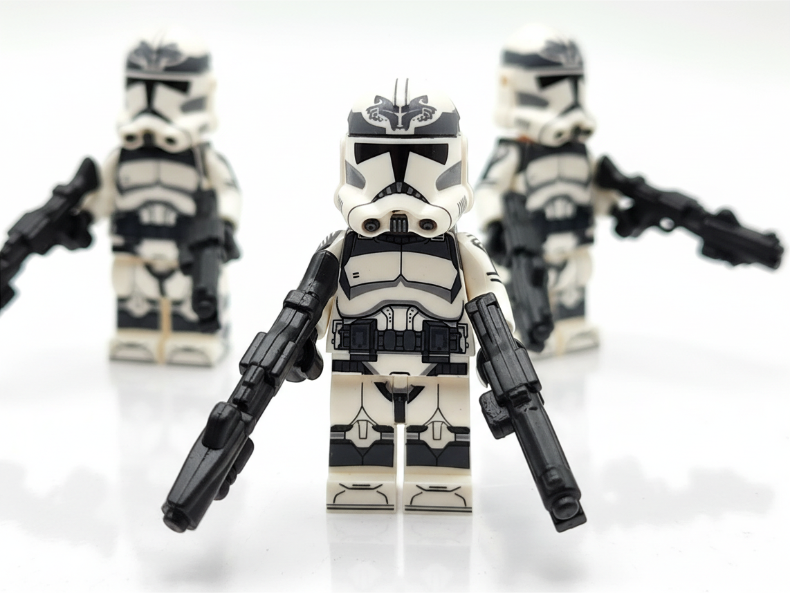 Star Wars 104th Phase 2 Wolfpack Commander Wolffe Clone Troopers 14pcs Minifigures Set