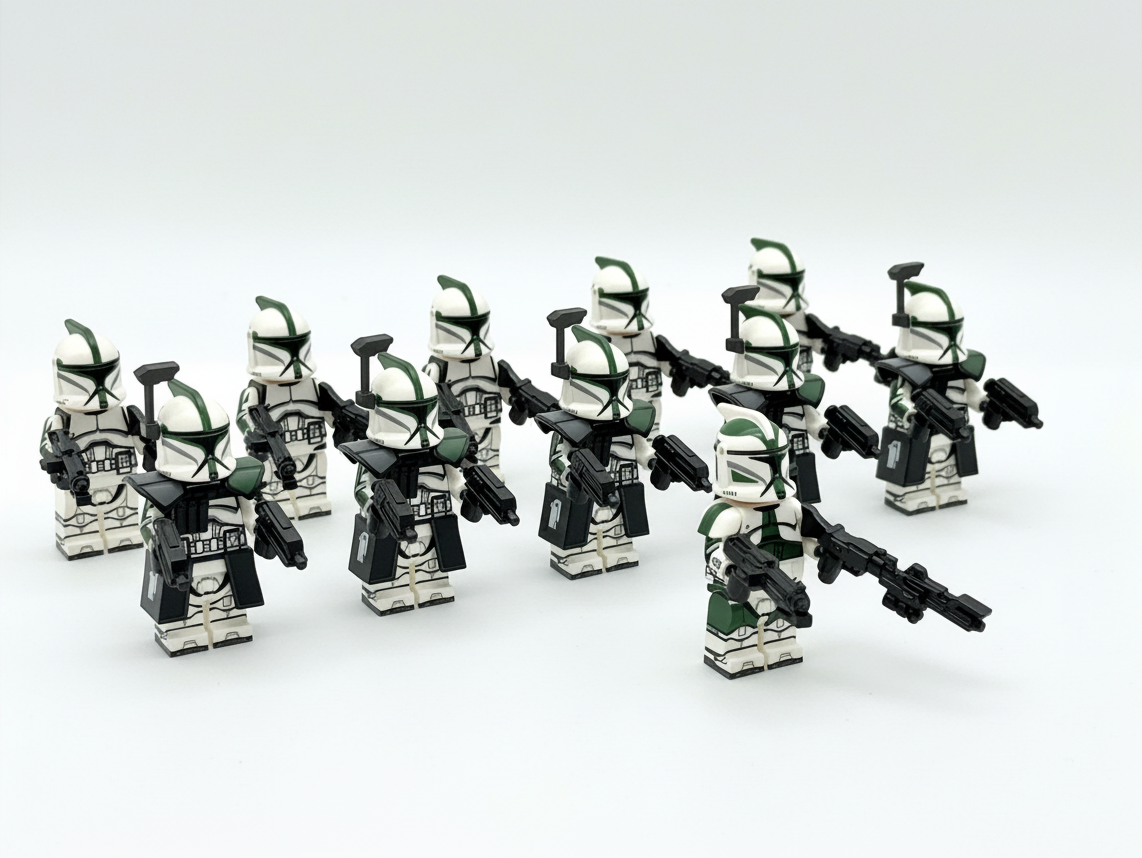 Star Wars Phase 1 41st Scout Commander Gree Clone Troopers ARC Minifigures Set