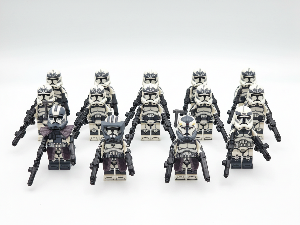Star Wars 104th Phase 2 Wolfpack Commander Wolffe Clone Troopers 14pcs Minifigures Set