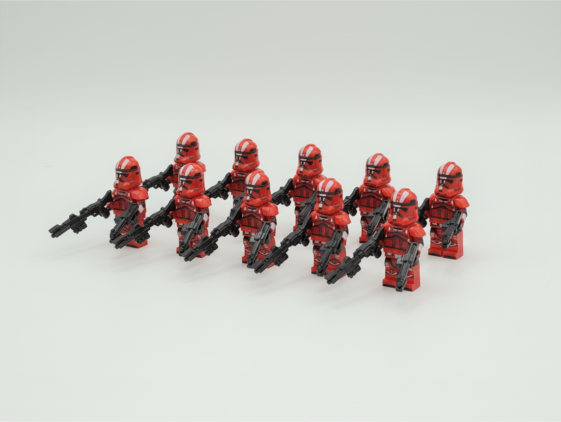 Star Wars Red Mist Armored Clones x10 Minifigures Set