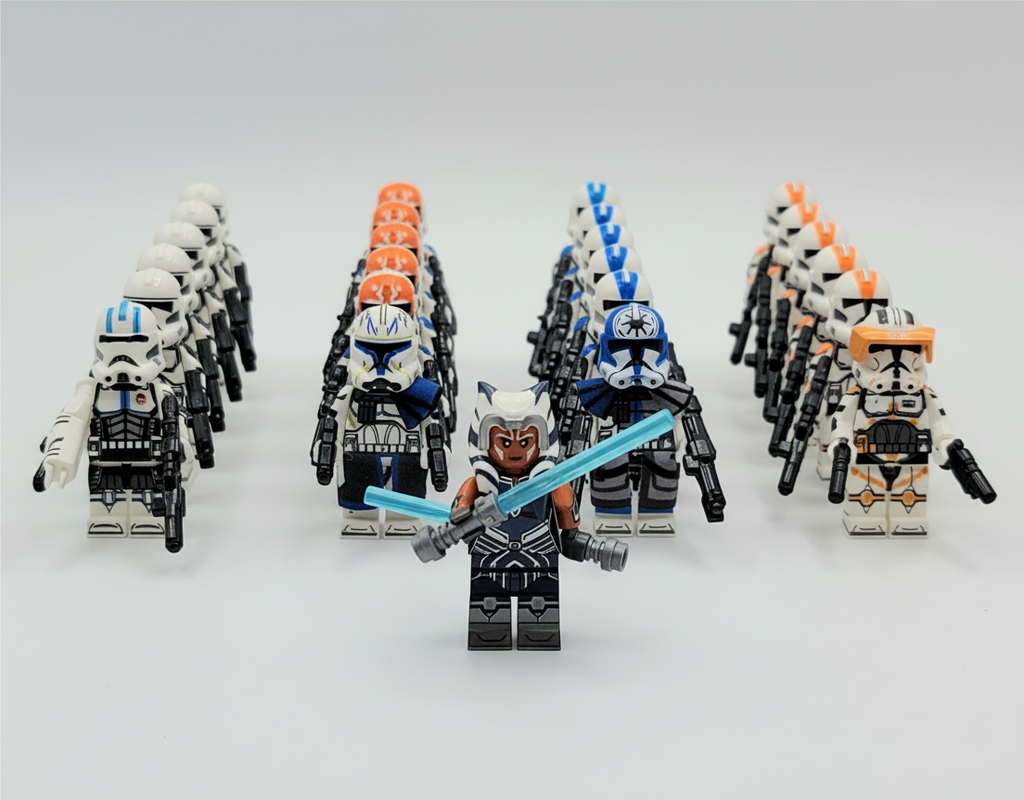 Star Wars Ahsoka Tano Captain Rex Republic Assortment Clone Troopers Army Set 25pcs