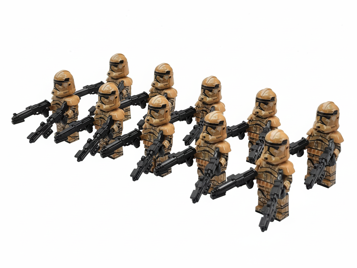 Star Wars Geonosis Custom Clones Troopers x10 Minifigures Set