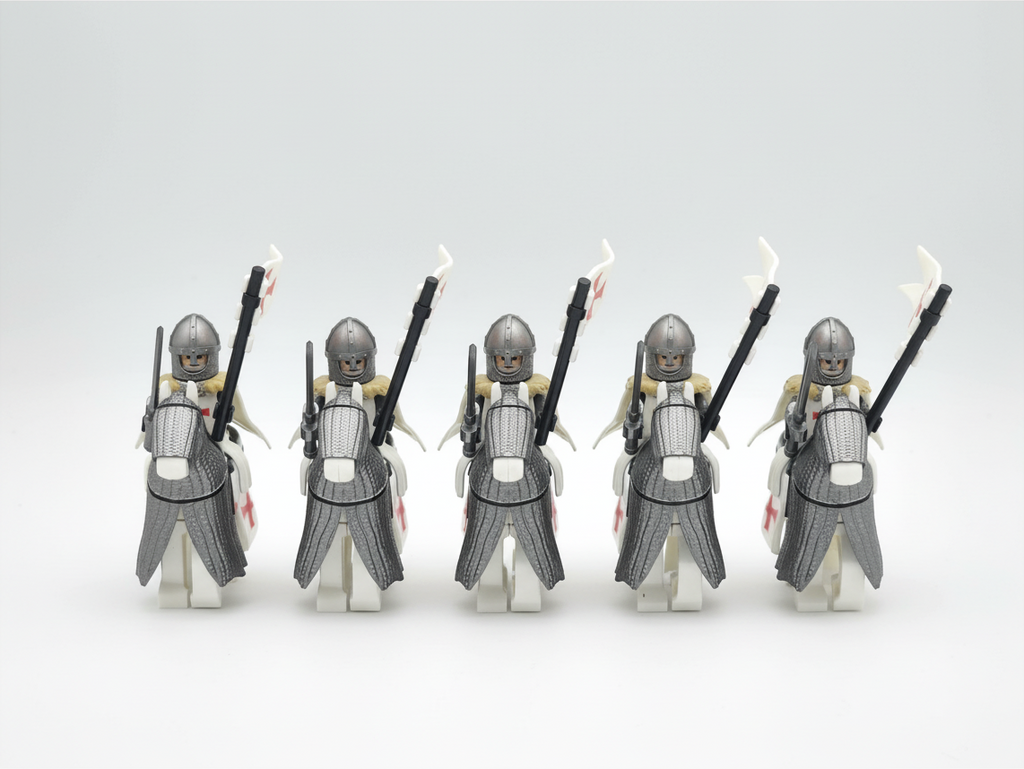 Mounted Knight Templars Armored Warhorse Set 10pcs XH