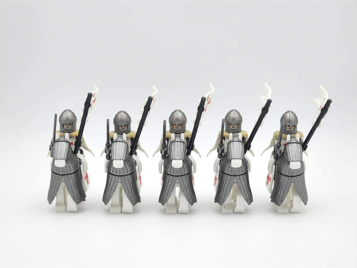 Mounted Knight Templars Armored Warhorse Set 10pcs XH