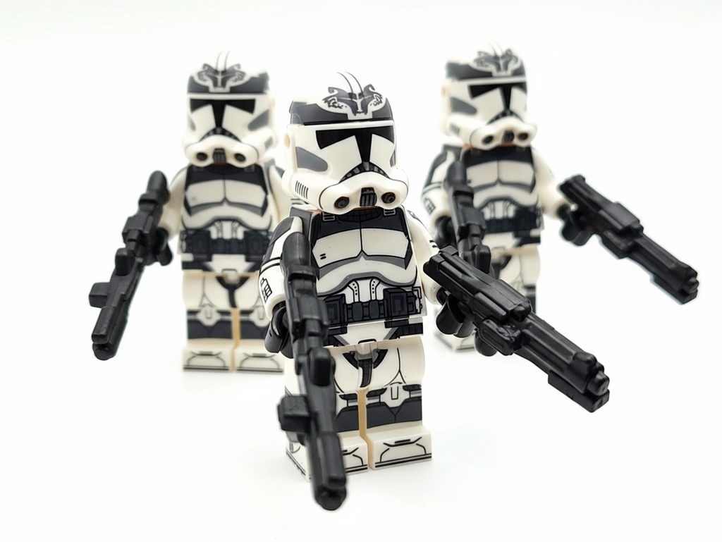 Star Wars 104th Phase 2 Wolfpack Commander Wolffe Clone Troopers 14pcs Minifigures Set