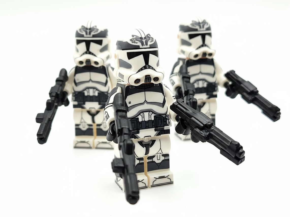 Star Wars 104th Phase 2 Wolfpack Commander Wolffe Clone Troopers 14pcs Minifigures Set