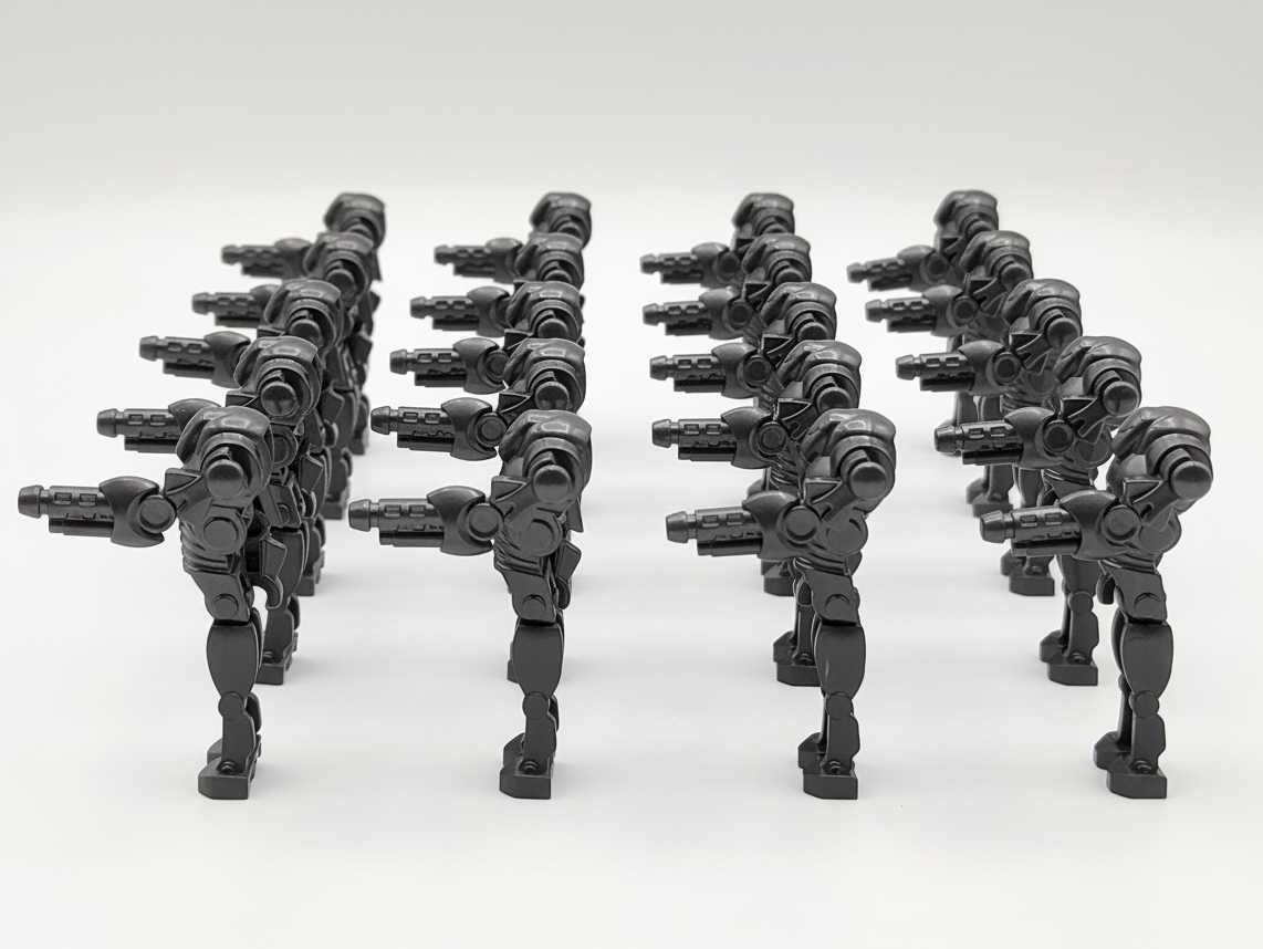 Star Wars B2 Super Battle Droids Custom Cannon Arm Set 20pcs Black and Gun Metal Gray