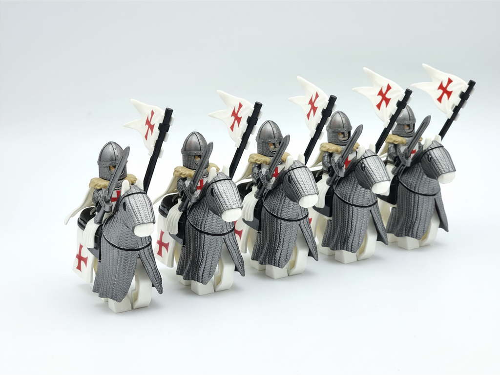 Mounted Knight Templars Armored Warhorse Set 10pcs XH