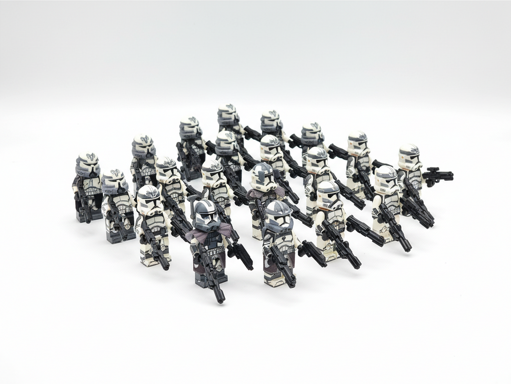 Star Wars 104th Phase 2 Wolfpack Commander Wolffe Clone Troopers 24pcs Minifigures Set