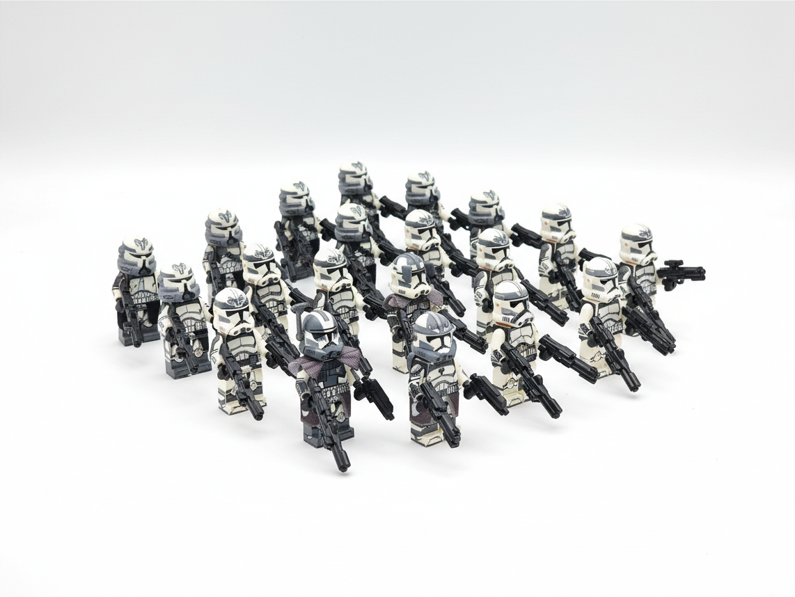 Star Wars 104th Phase 2 Wolfpack Commander Wolffe Clone Troopers 24pcs Minifigures Set