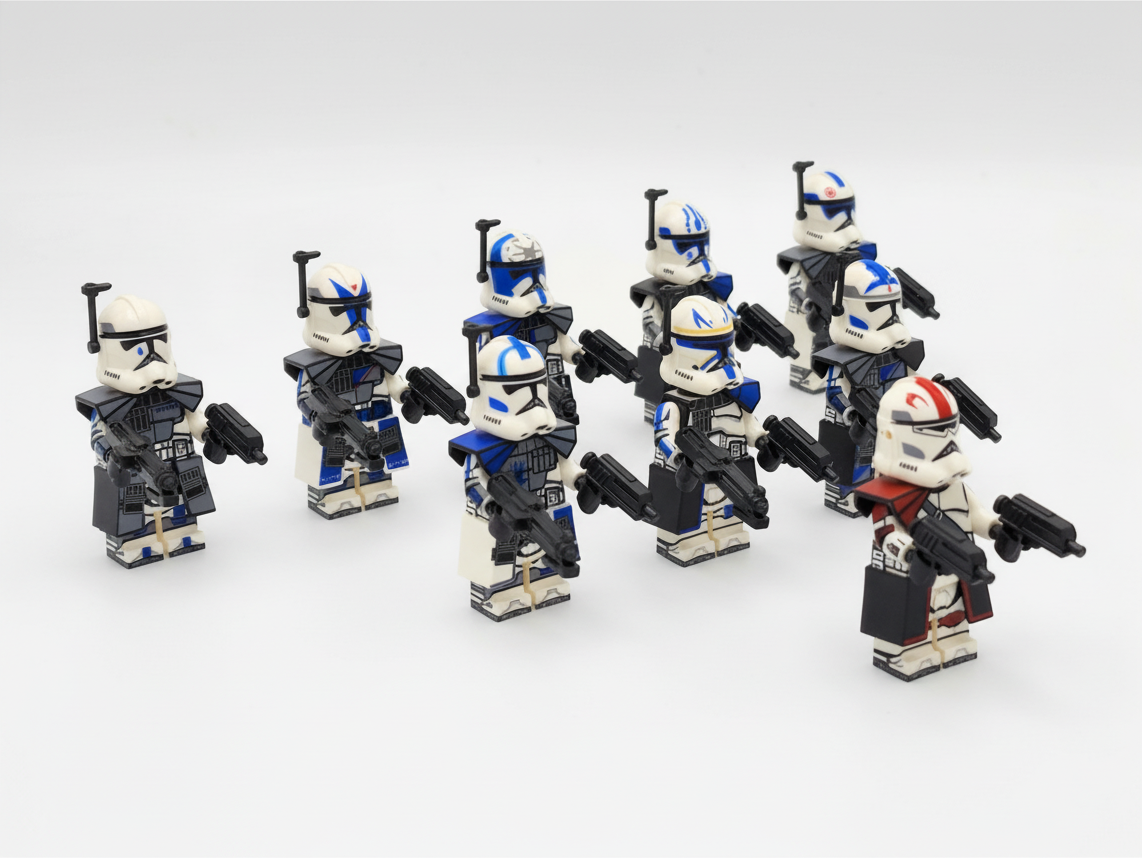 Star Wars Phase 1.5 Captain Fordo with 501st ARC Troopers Custom 9 Minifigures Sets