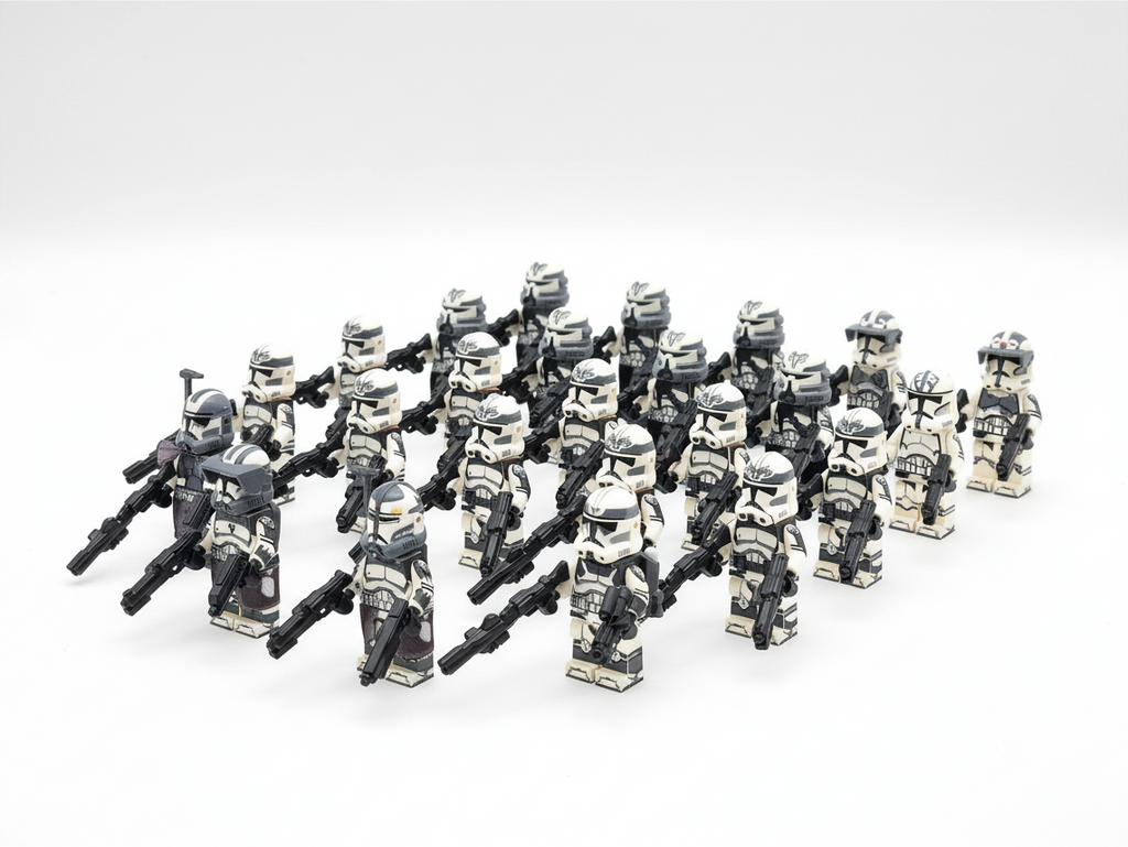 Star Wars 104th Phase 2 Wolfpack Commander Wolffe Clone Troopers 24pcs Minifigures Set