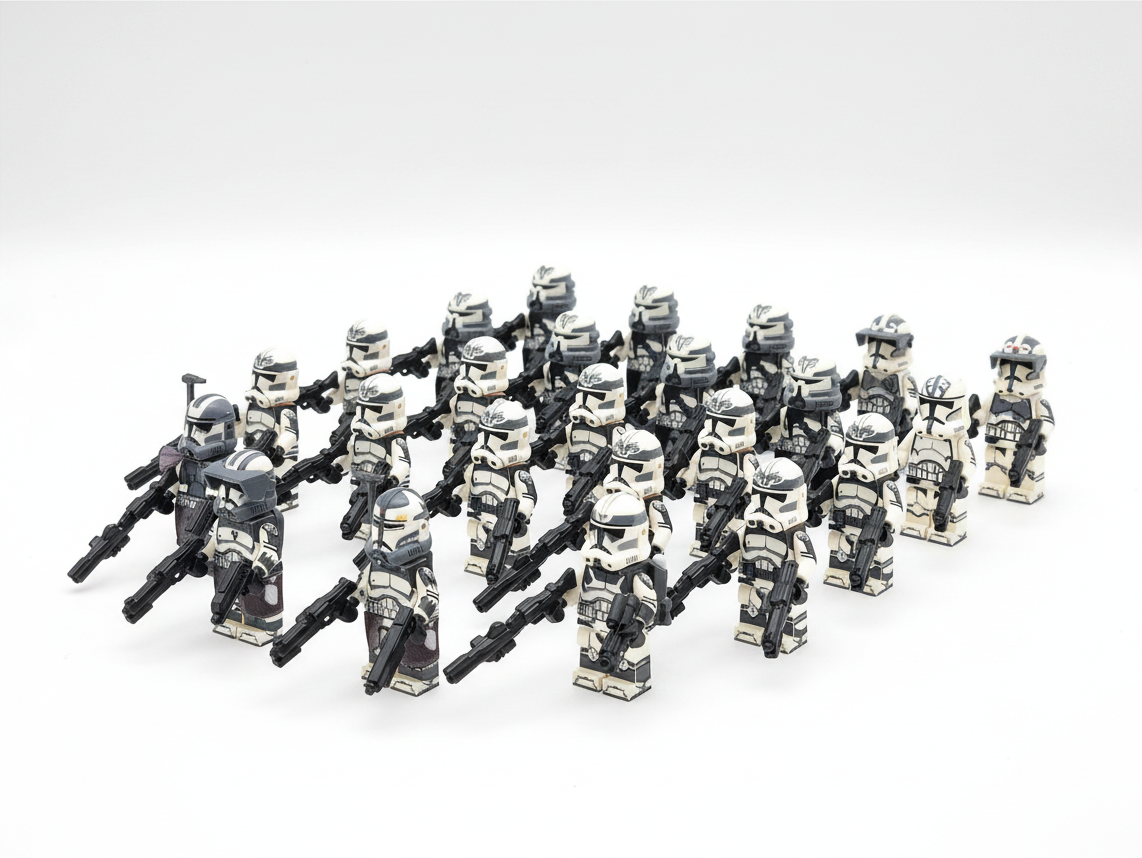 Star Wars 104th Phase 2 Wolfpack Commander Wolffe Clone Troopers 24pcs Minifigures Set