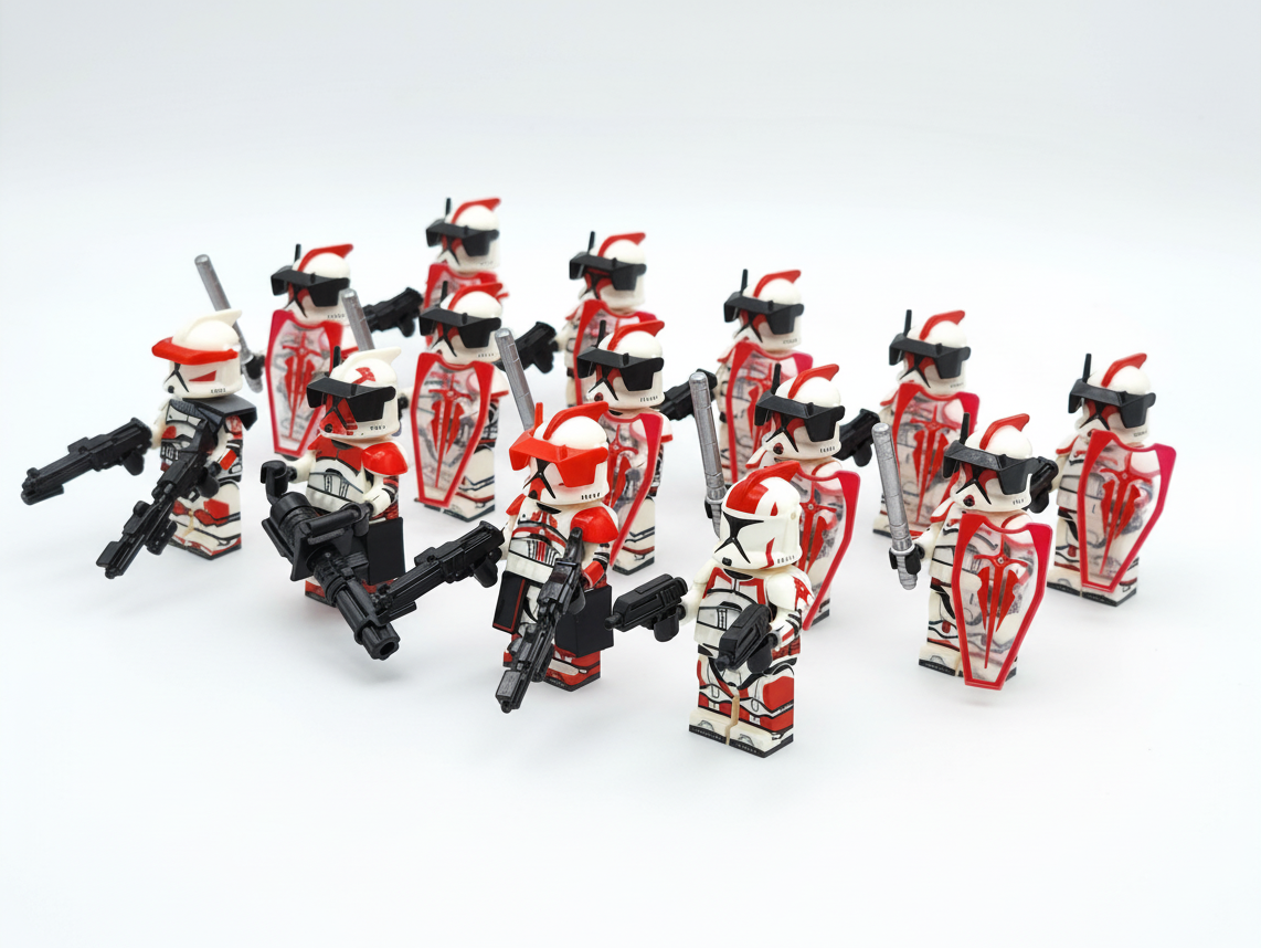 Star Wars Phase 1 Coruscant Guards Clone Trooper Riot Squad Set 14pcs Minifigures Set