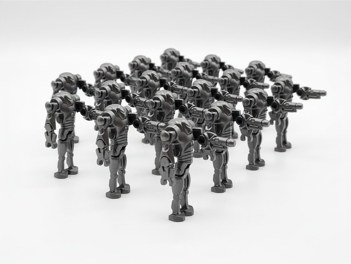 Star Wars B2 Super Battle Droids Custom Cannon Arm Set 20pcs Black and Gun Metal Gray