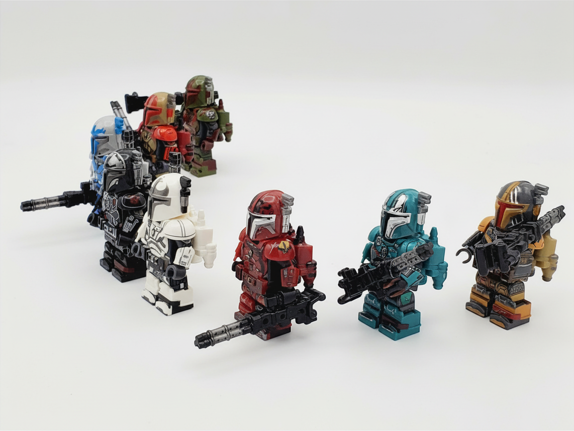 Star Wars Heavy Mandalorians Custom 8 Minifigures Set