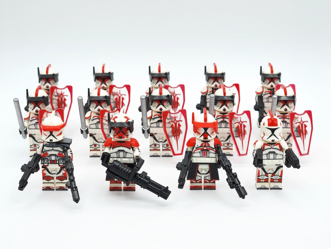 Star Wars Phase 1 Coruscant Guards Clone Trooper Riot Squad Set 14pcs Minifigures Set