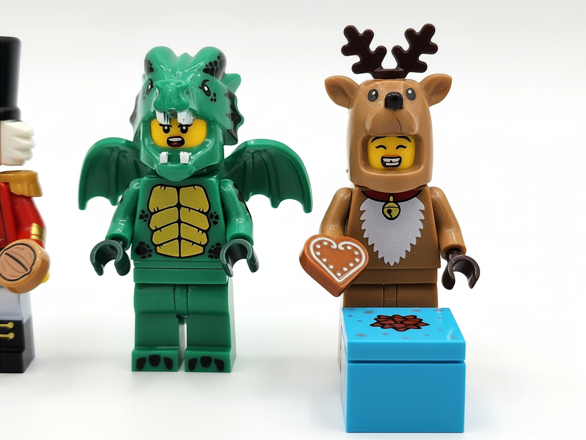 Custom Seasonal Characters Turkey Dragon Snowman Assortment Minifigures 6pcs