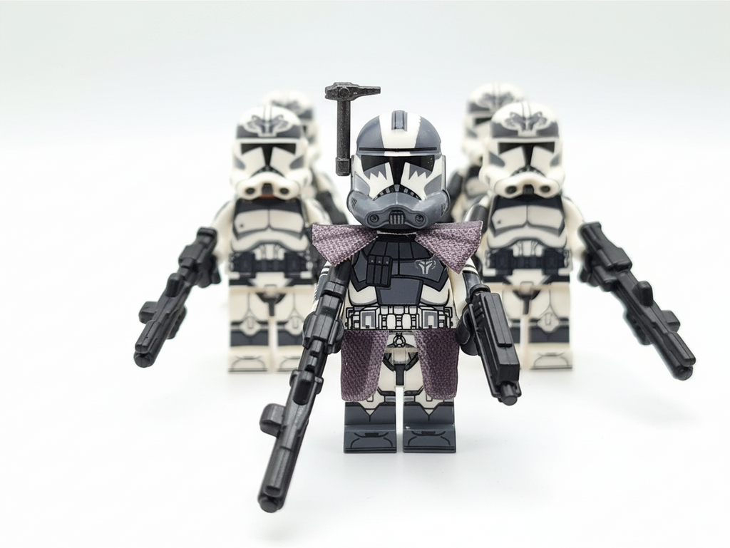 Star Wars 104th Phase 2 Wolfpack Commander Wolffe Clone Troopers 14pcs Minifigures Set