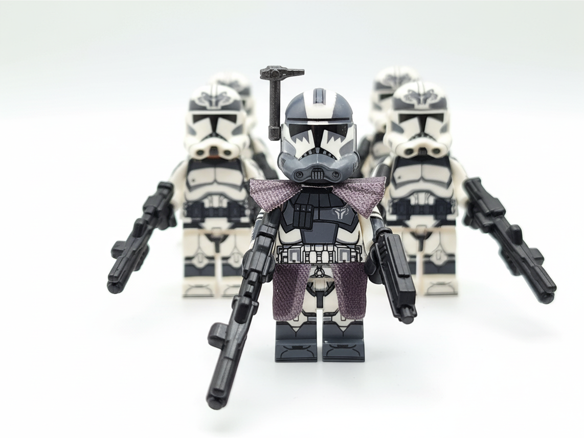 Star Wars 104th Phase 2 Wolfpack Commander Wolffe Clone Troopers 14pcs Minifigures Set
