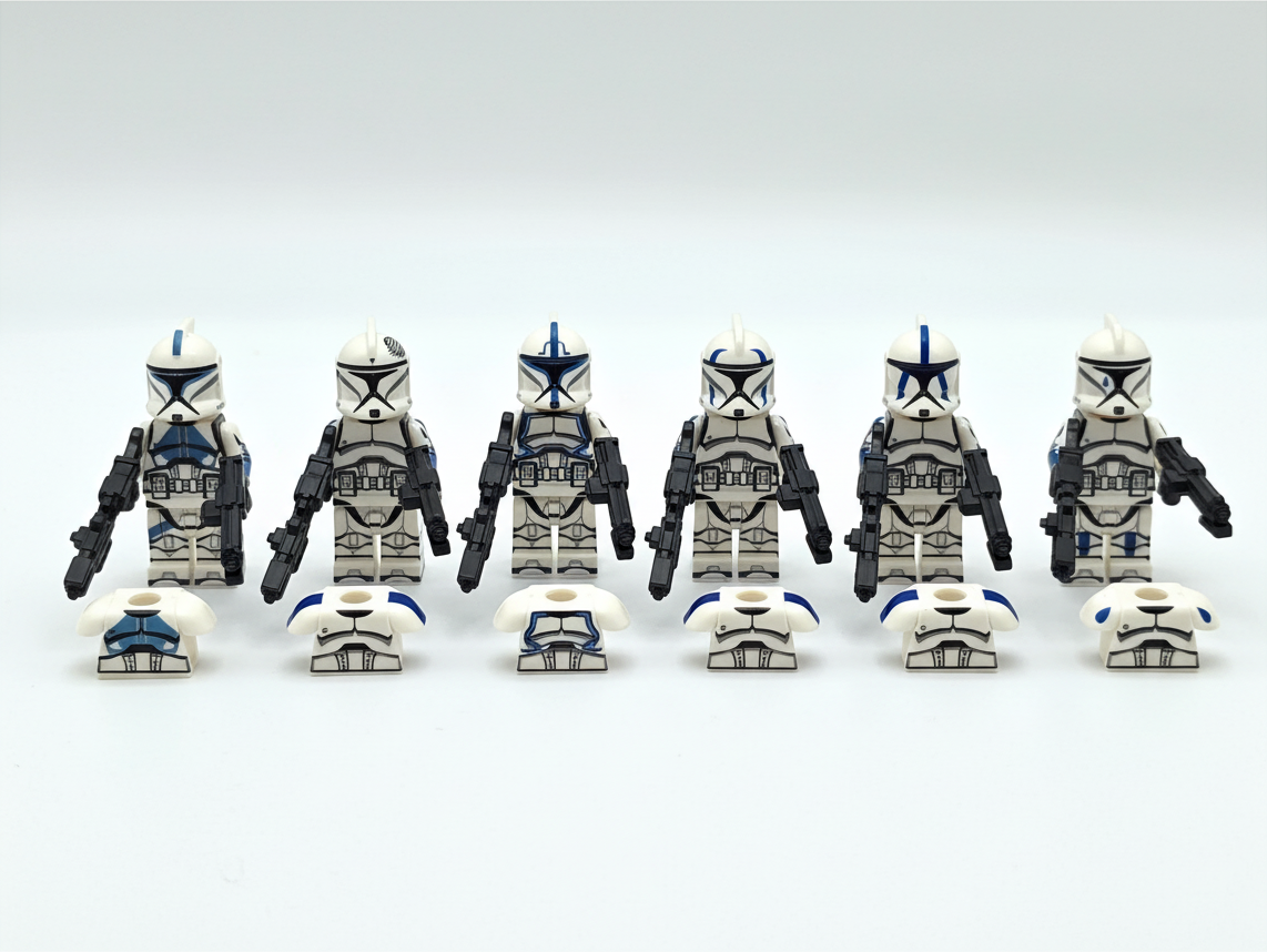 Star Wars Phase 1 Assortment 501st Clone Troopers Captain Rex and the Boys Minifigures Set
