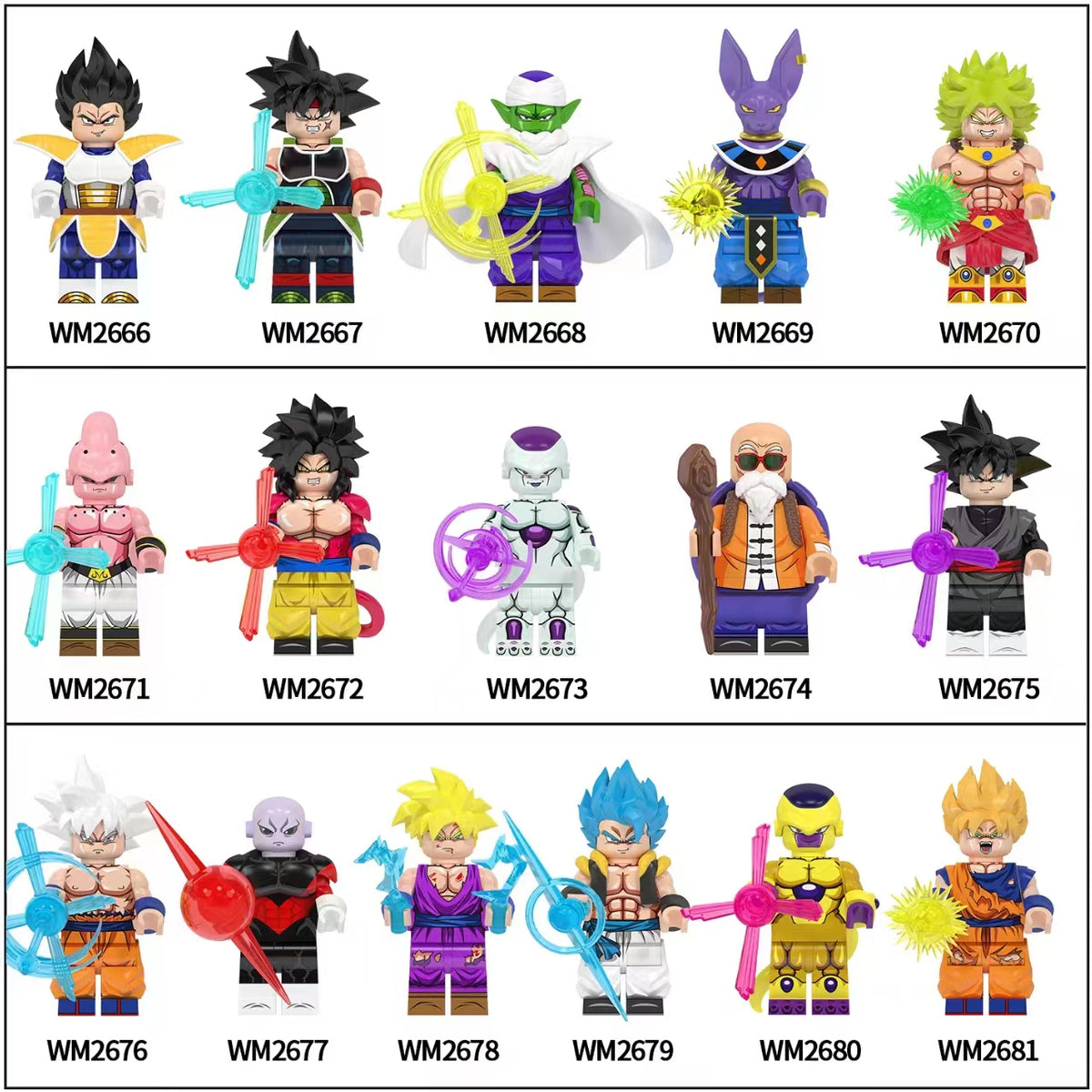 Dragonball Z Custom Minifigures Set 16pcs Set